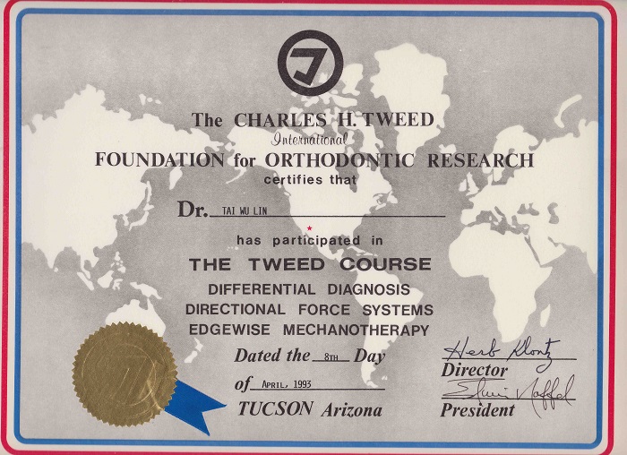 TWEED齒顎矯正系統-美國Tucson矯正課程1990年